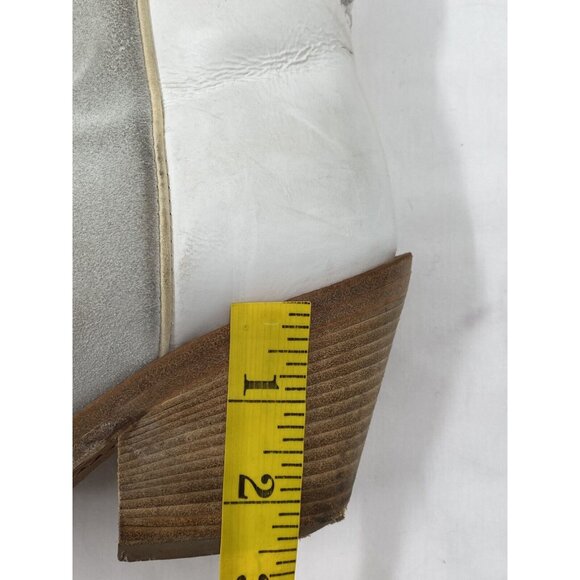 ACNE Studios Donna Brown Colorblock Leather Suede Western Ankle Boots Sz 37 - Picture 3 of 11